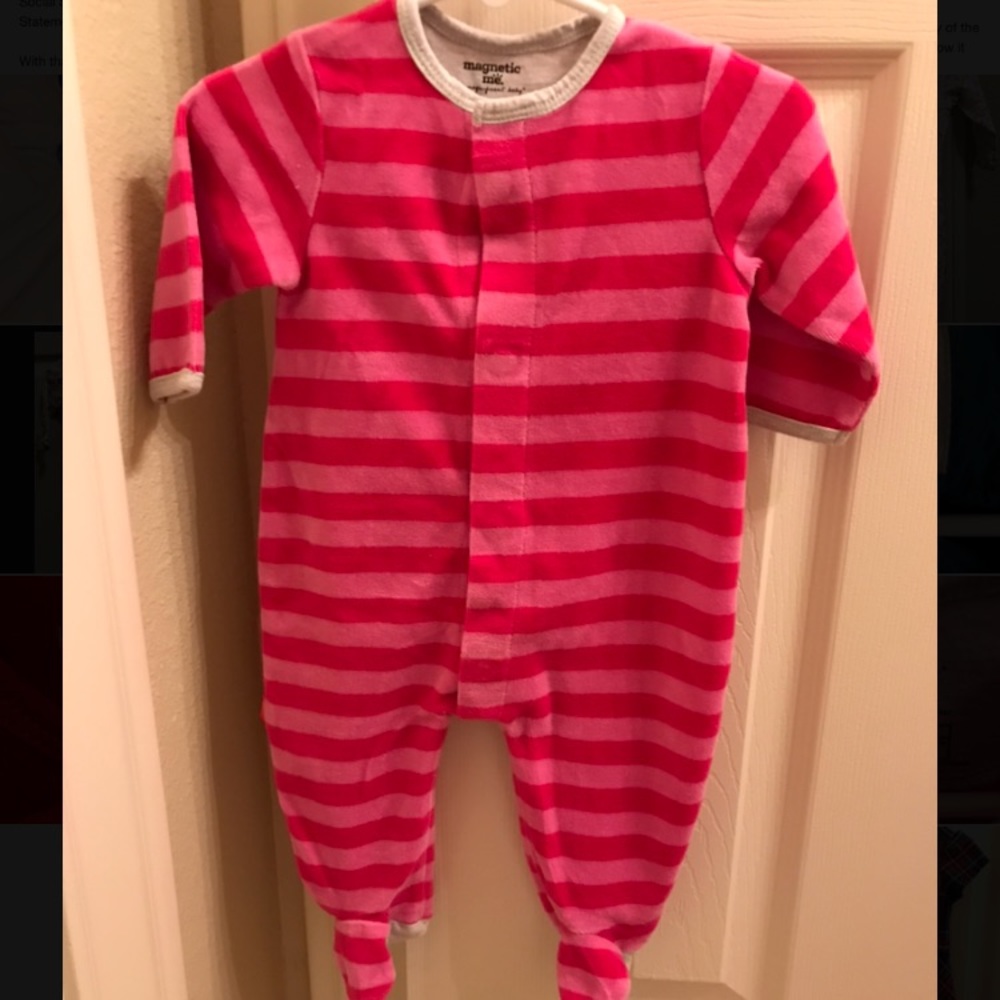 Magnificent Baby Hot Pink Velour Footie